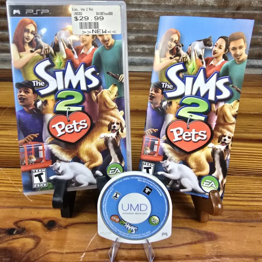 PSP Game Sims 2 Pets Complete Tested Minty Disc